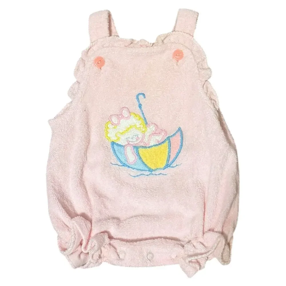 Vintage Carters | Terry Cloth Pink Romper Size 12 months